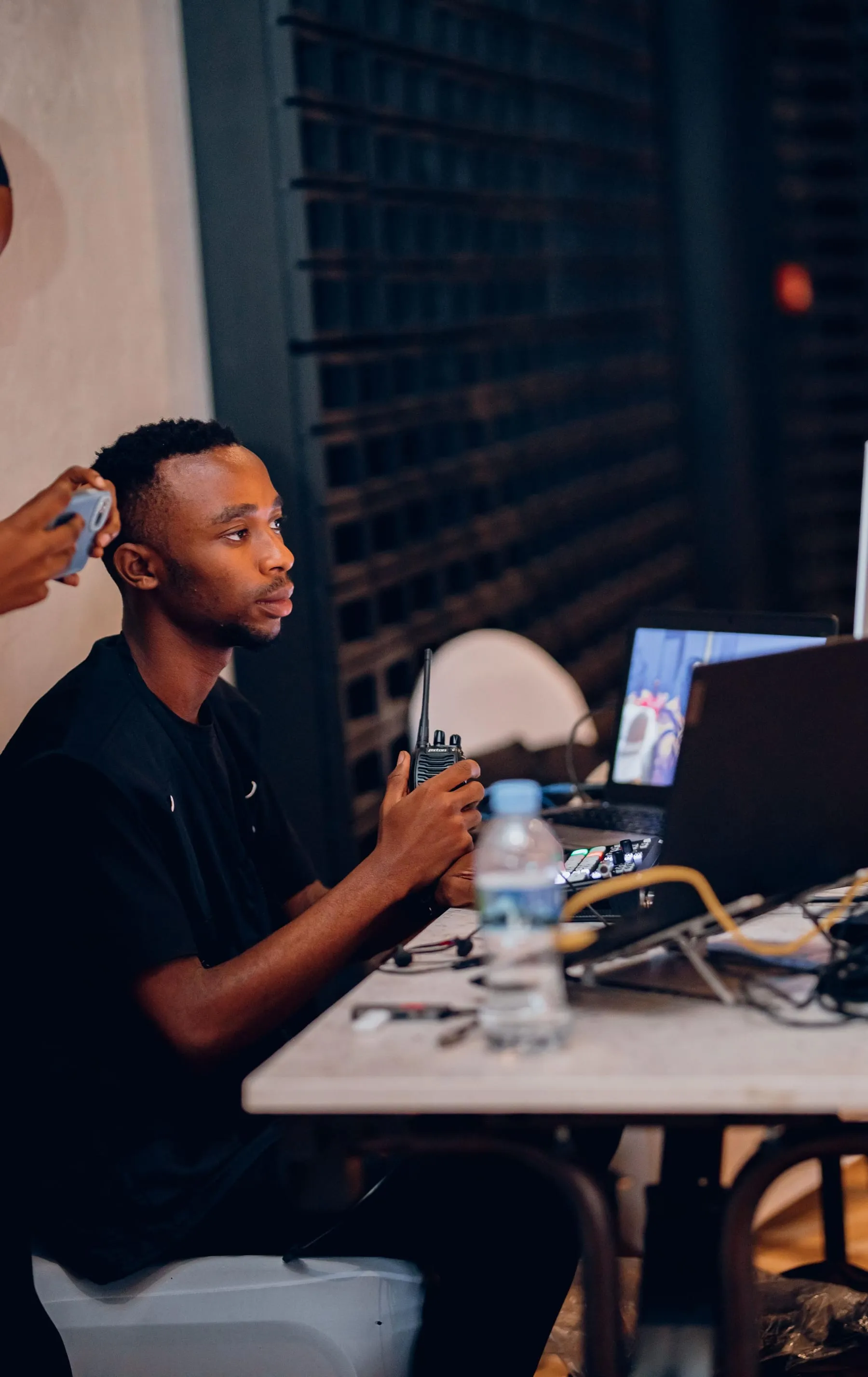 A Mareno Production operator running technical playback at a live event